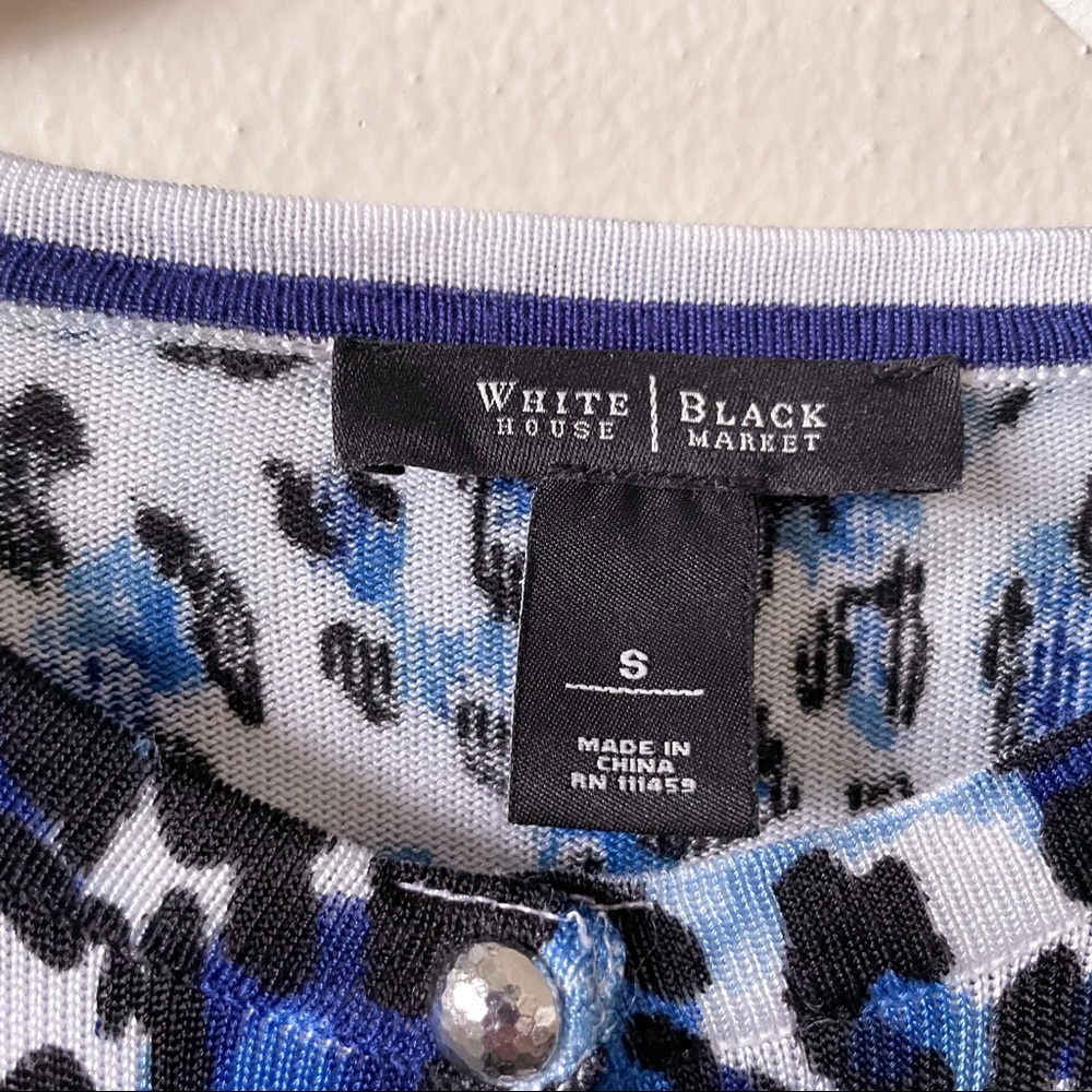 White House Black Market Button Up Leopard Blouse - Picture 3 of 13